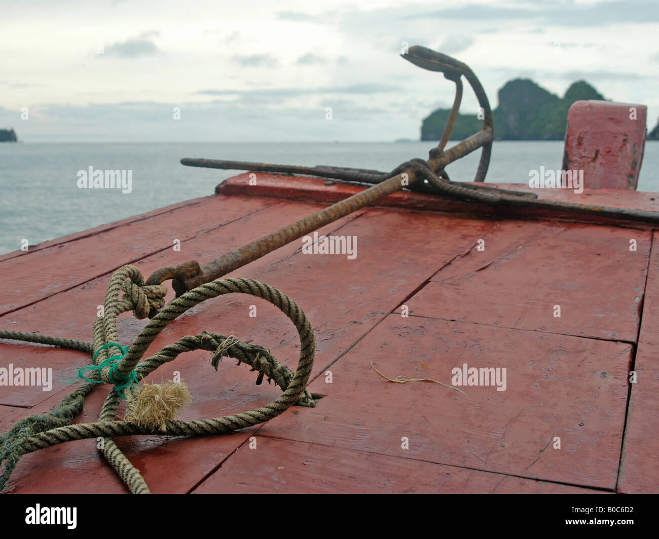 Ship on course Stock Photo