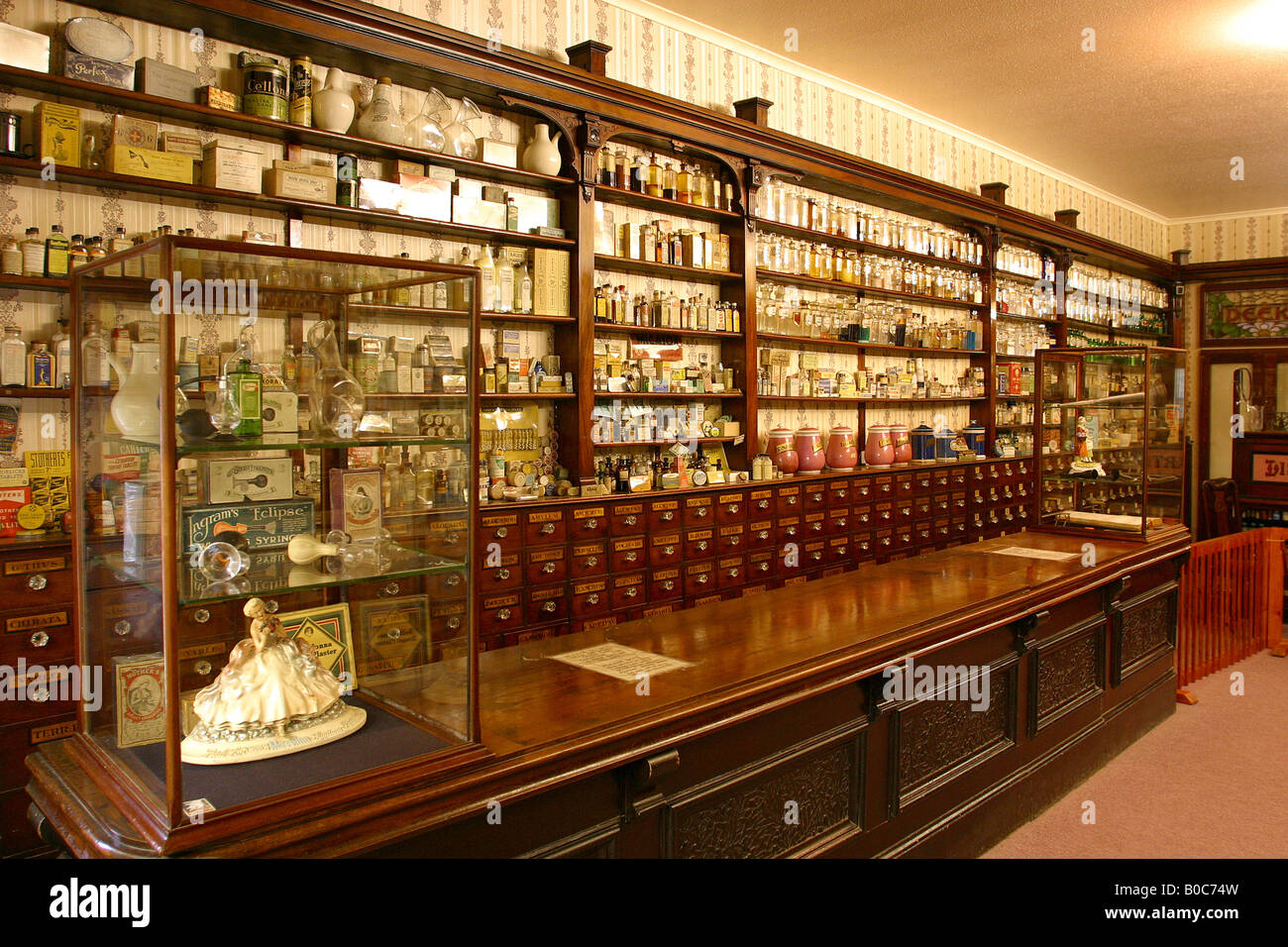 UK Norfolk Broads Sutton Broads Museum Chemists shop Stock Photo - Alamy