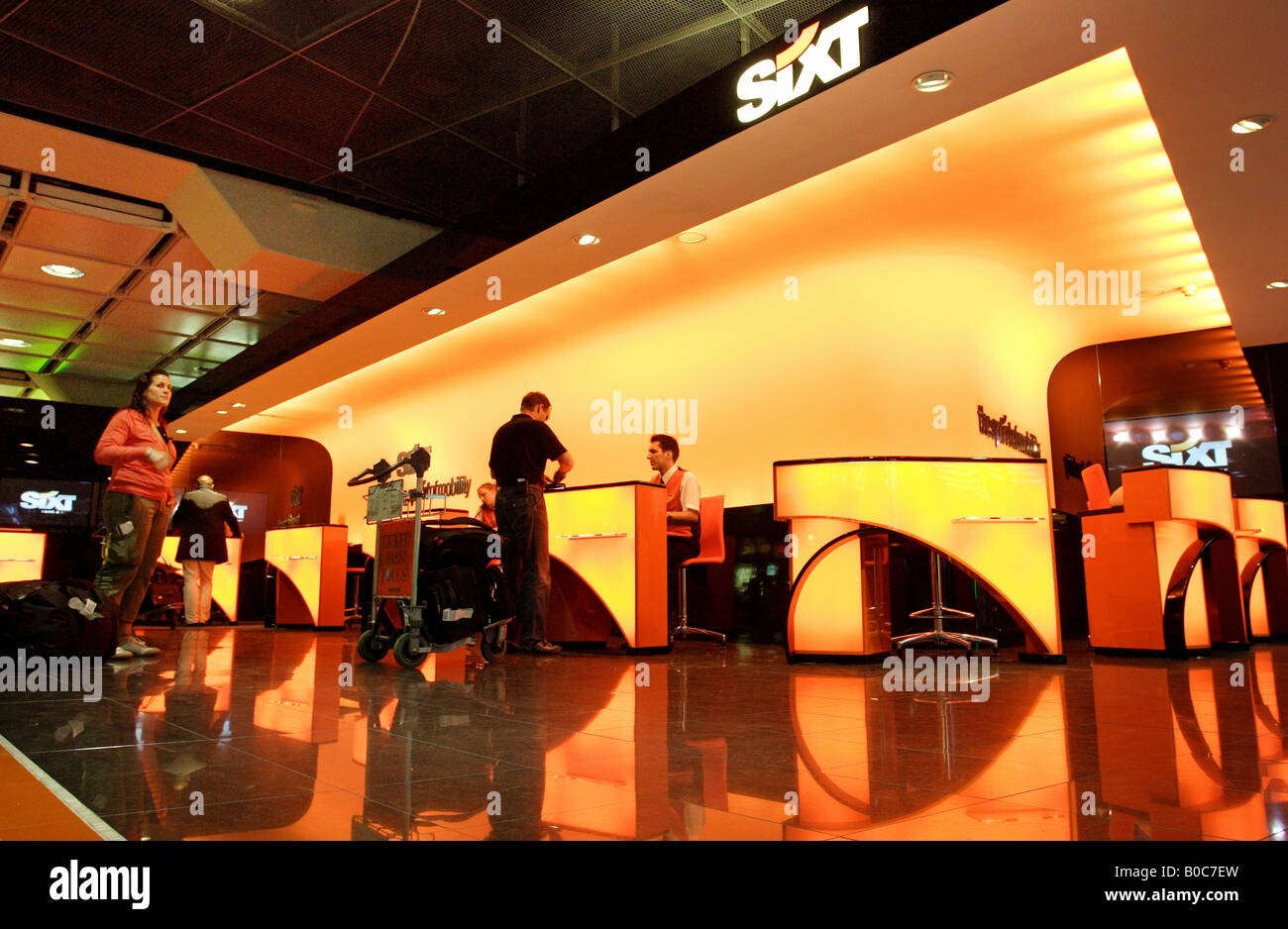 A counter of the car rental service Sixt at an airport, Munich, Germany  Stock Photo - Alamy