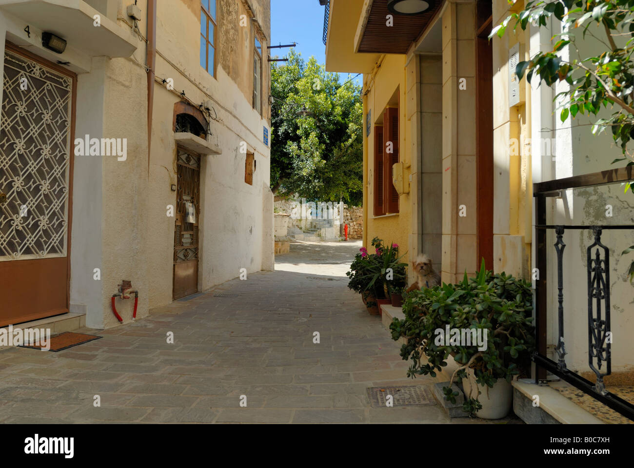 A fine street view at old town of Chania, Crete, Greece, Europe. Stock Photo