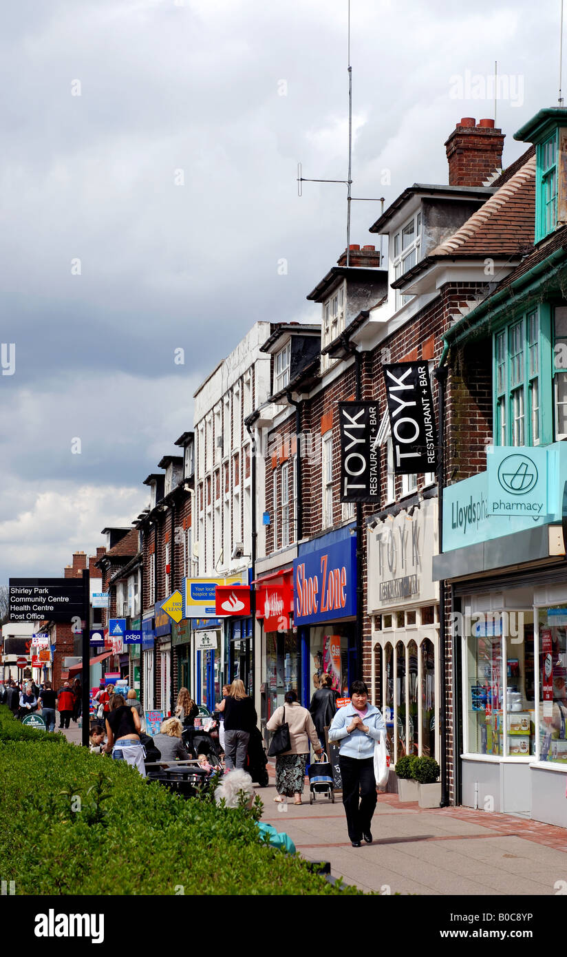 Shops in Stratford Road, Shirley, West Midlands, England, UK Stock