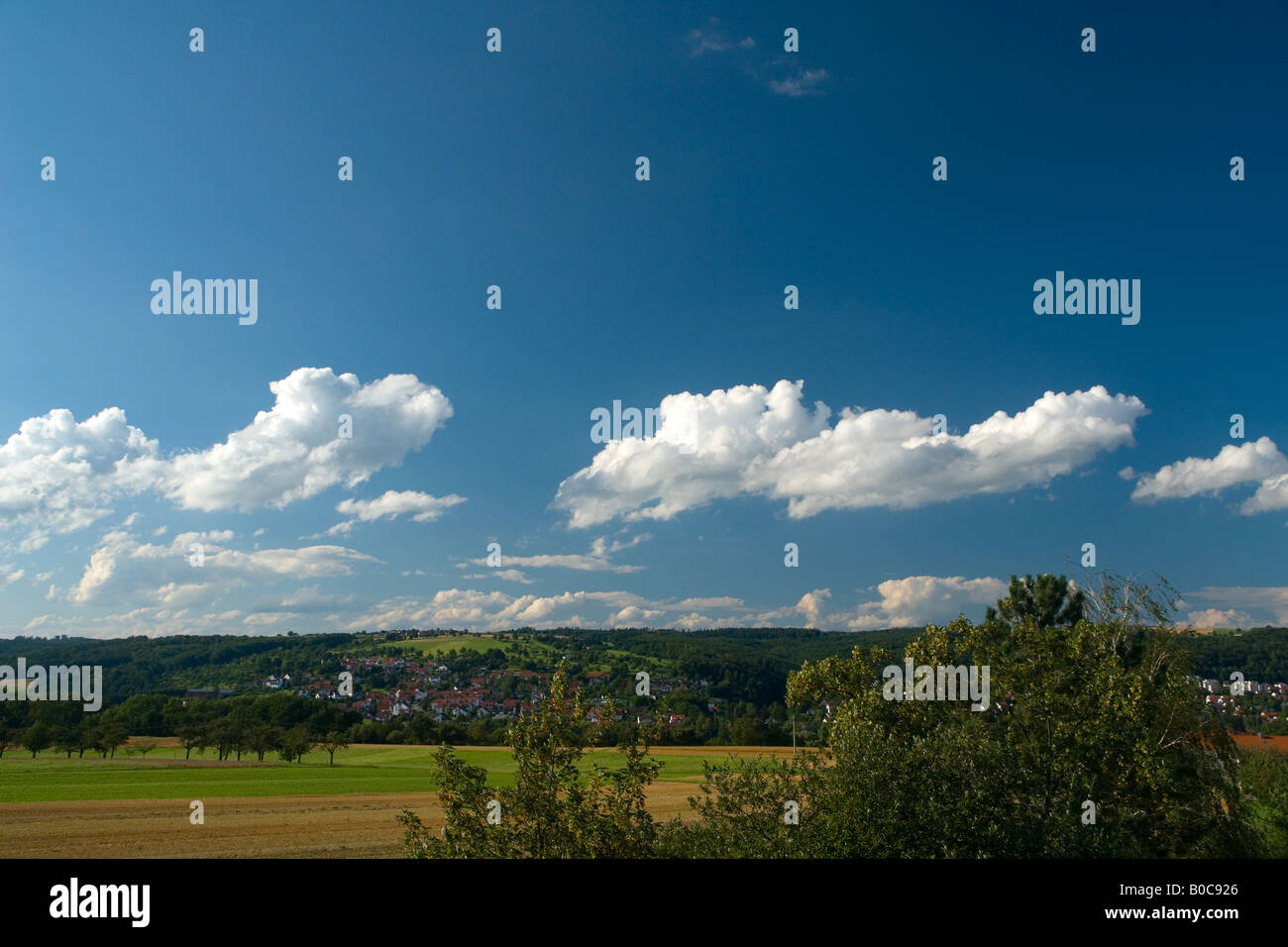 Summer sky in Swabia Stock Photo