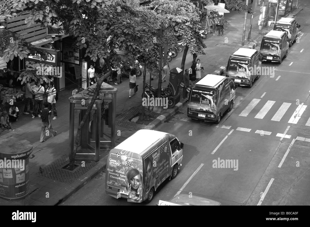 Bangkok traffic at night Black and White Stock Photos & Images - Alamy