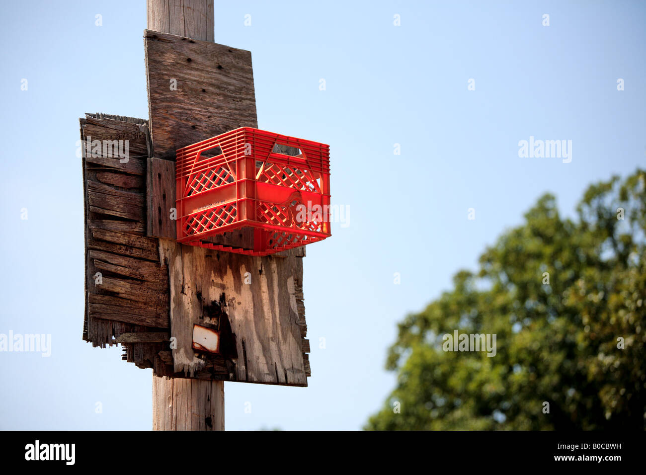 Basketball crate game sport home made temporary faux country countryside  hi-res stock photography and images - Alamy
