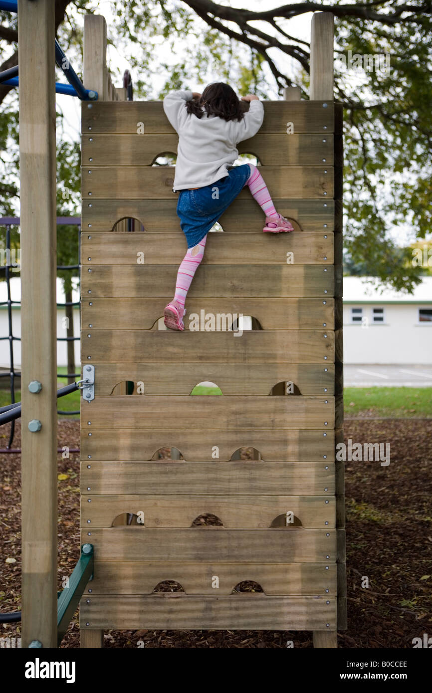 Adventure playground at local school Palmerston North New Zealand Stock