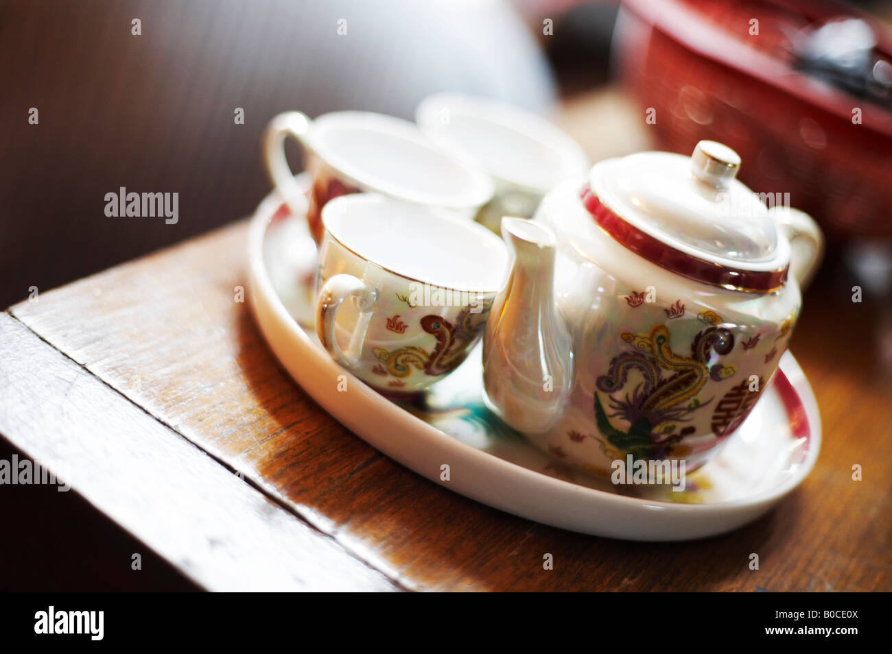 Tea set for Chinese wedding ceremony Stock Photo Alamy
