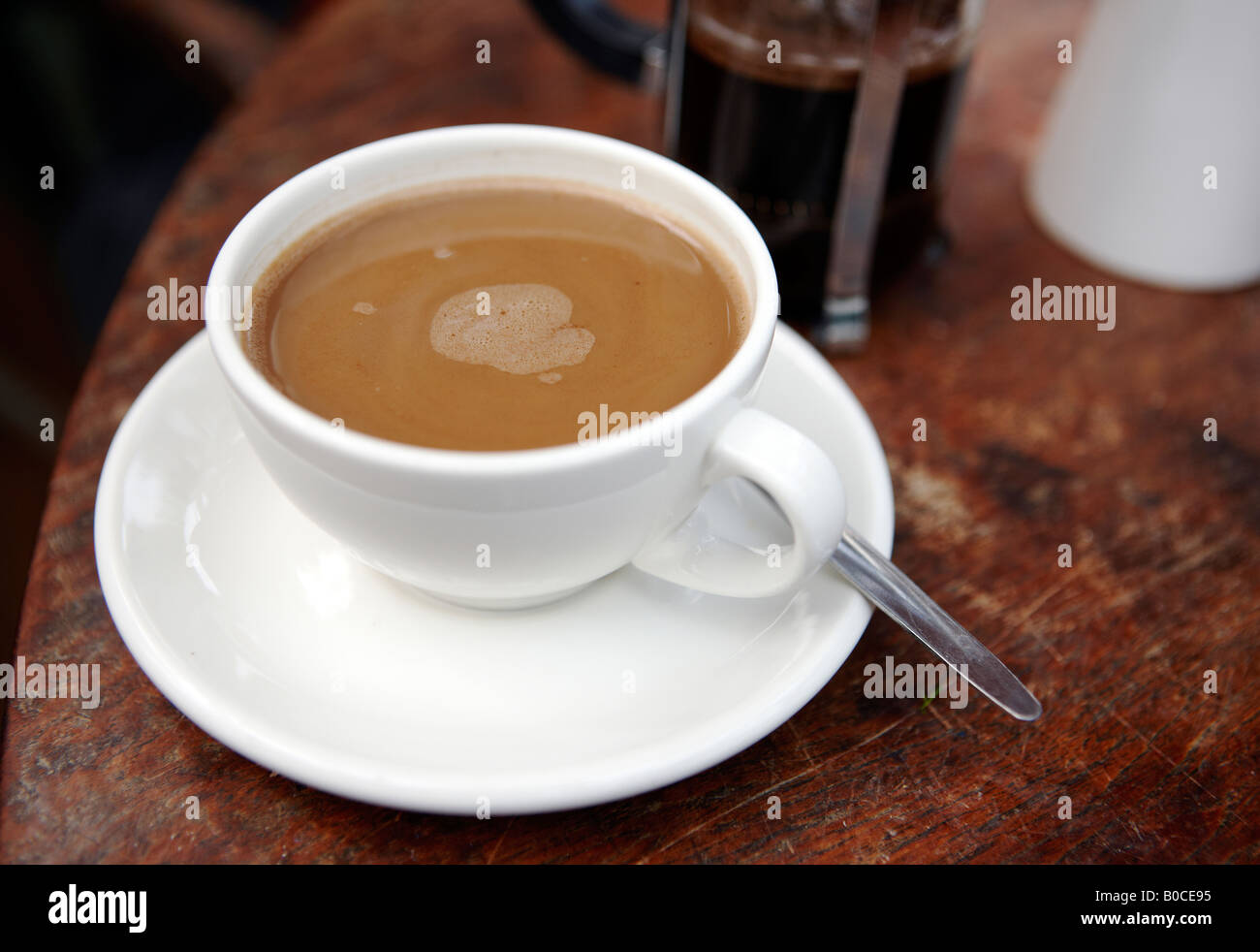 Freshly brewed cup of coffee Stock Photo Alamy