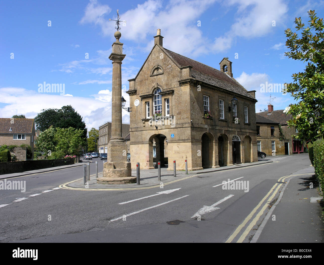 Martock Somerset Market Hall Pinnacle Monument Stock Photo Alamy