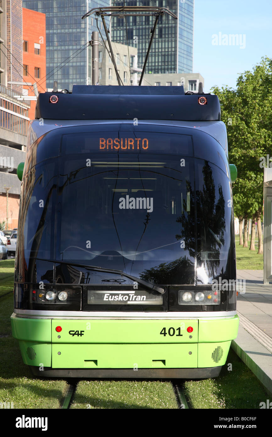 Tram, Bilbao, Euskadi, Basque Country, Spain Stock Photo
