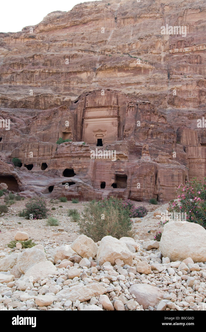 Middle East Jordan Petra UNESCO World Heritage Site The Royal Tombs ...