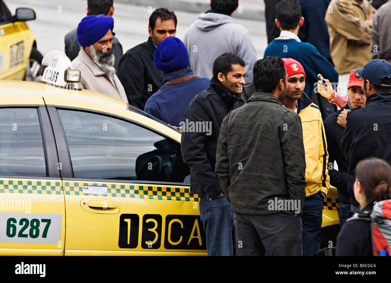 Occupations  / Melbourne Taxi drivers protest against dangerous  working conditions 30/ 04/08. Stock Photo