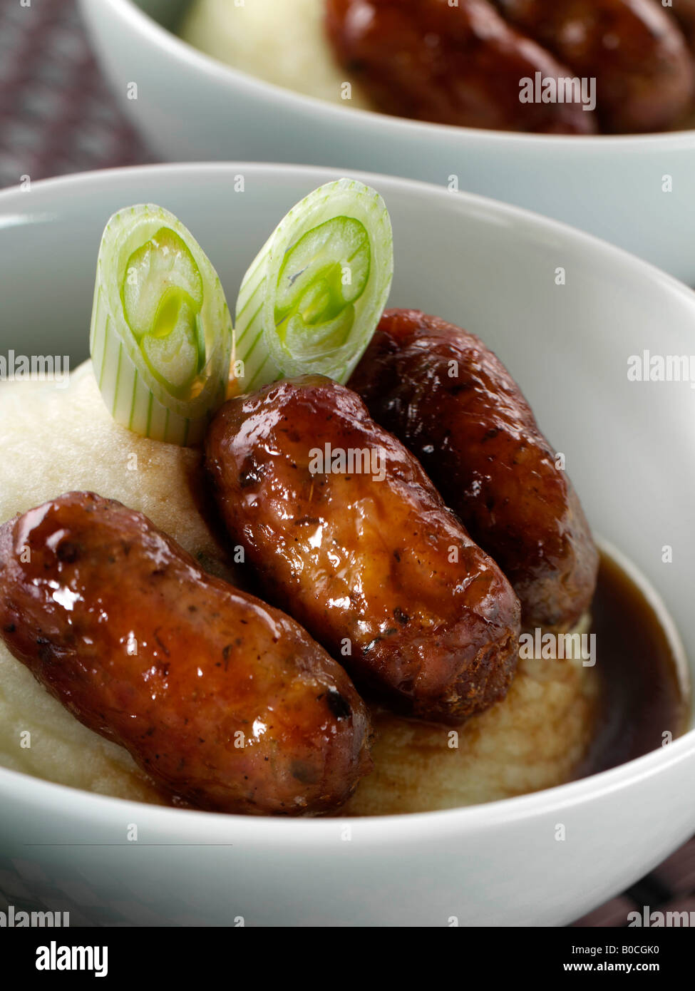 Miniature sausages mashed potato hires stock photography and images