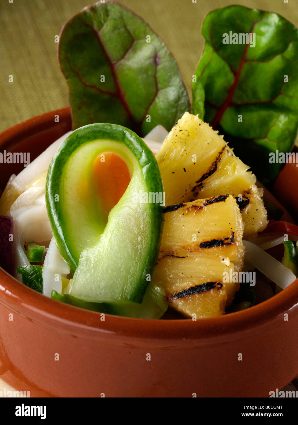 A bowl of sweet and sour vegetables editorial food Stock Photo