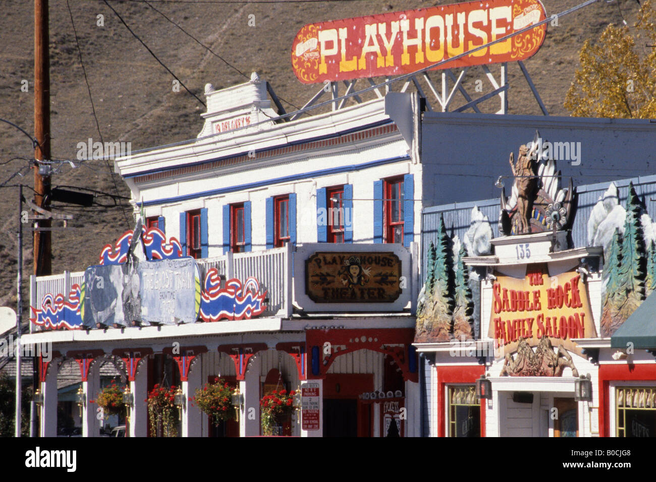 Playhouse theater in Jackson Hole Wyoming Stock Photo Alamy