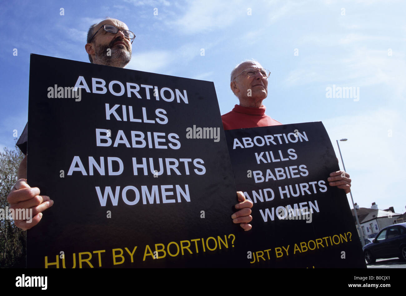 Anti Abortion Campaigners Stock Photo