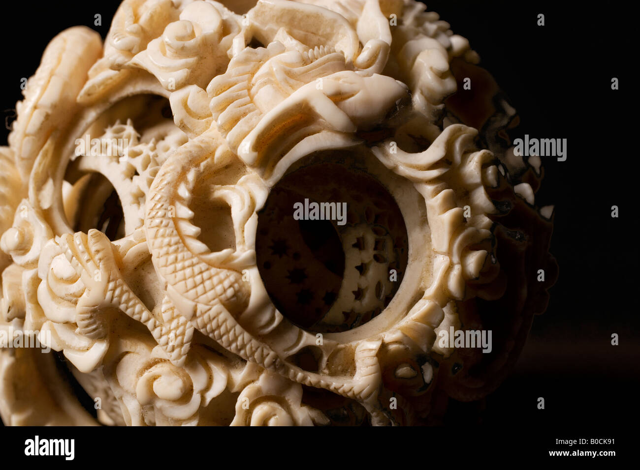 carved ivory puzzle ball Stock Photo Alamy