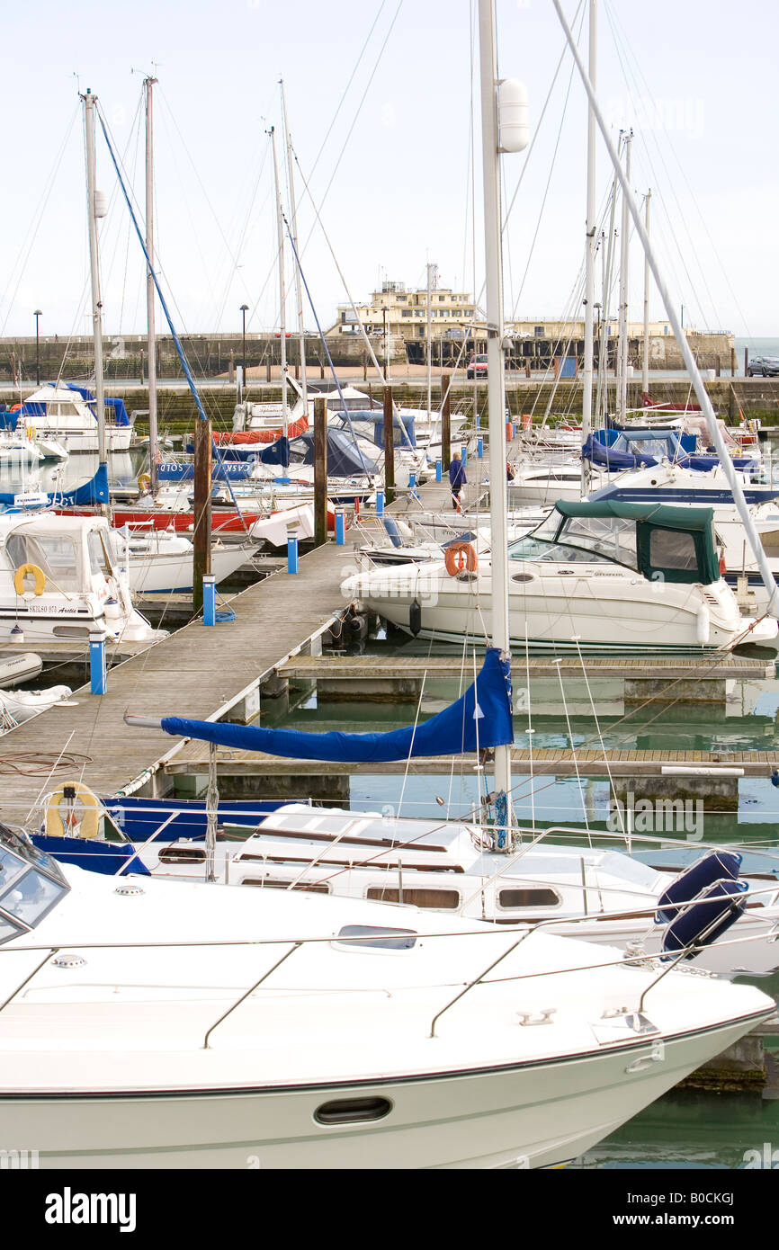 Boats moored at Ramsgate Harbour Marina Kent UK Stock Photo Alamy
