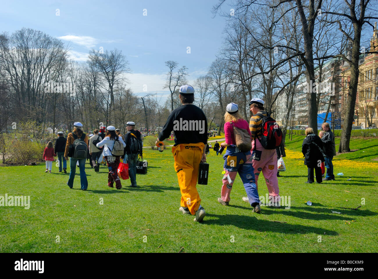 The May Day picnic, Helsinki. The only carnivallike celebration in