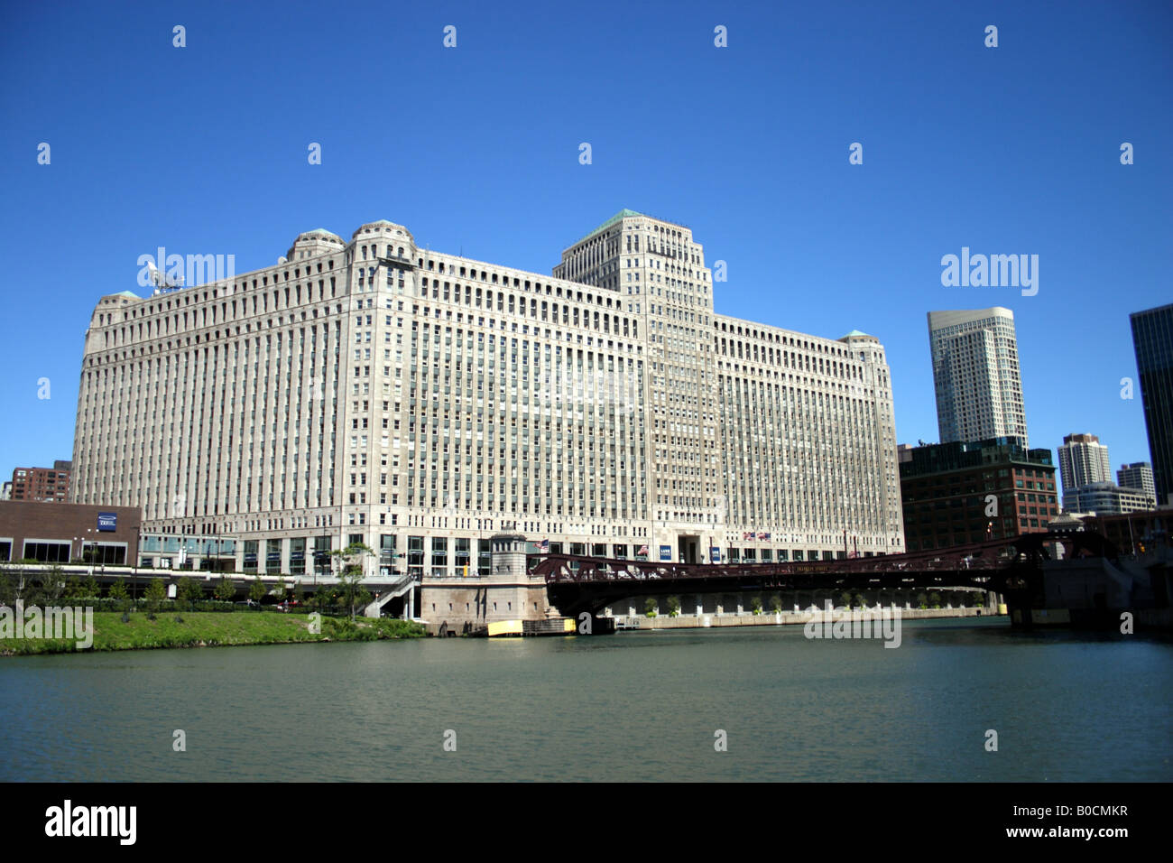 Shot of the Merchandise Mart across the Chicago River, Chicago