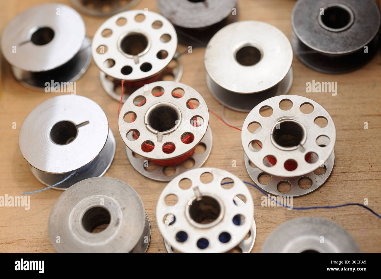 Sewing Machine Bobbin with Threads. 2008 Stock Photo Alamy