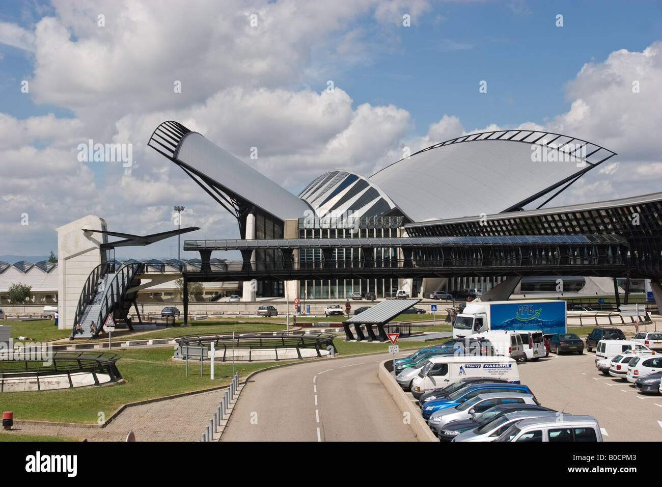 TGV terminal at Saint Exupery airport Lyon Rhone France Stock Photo