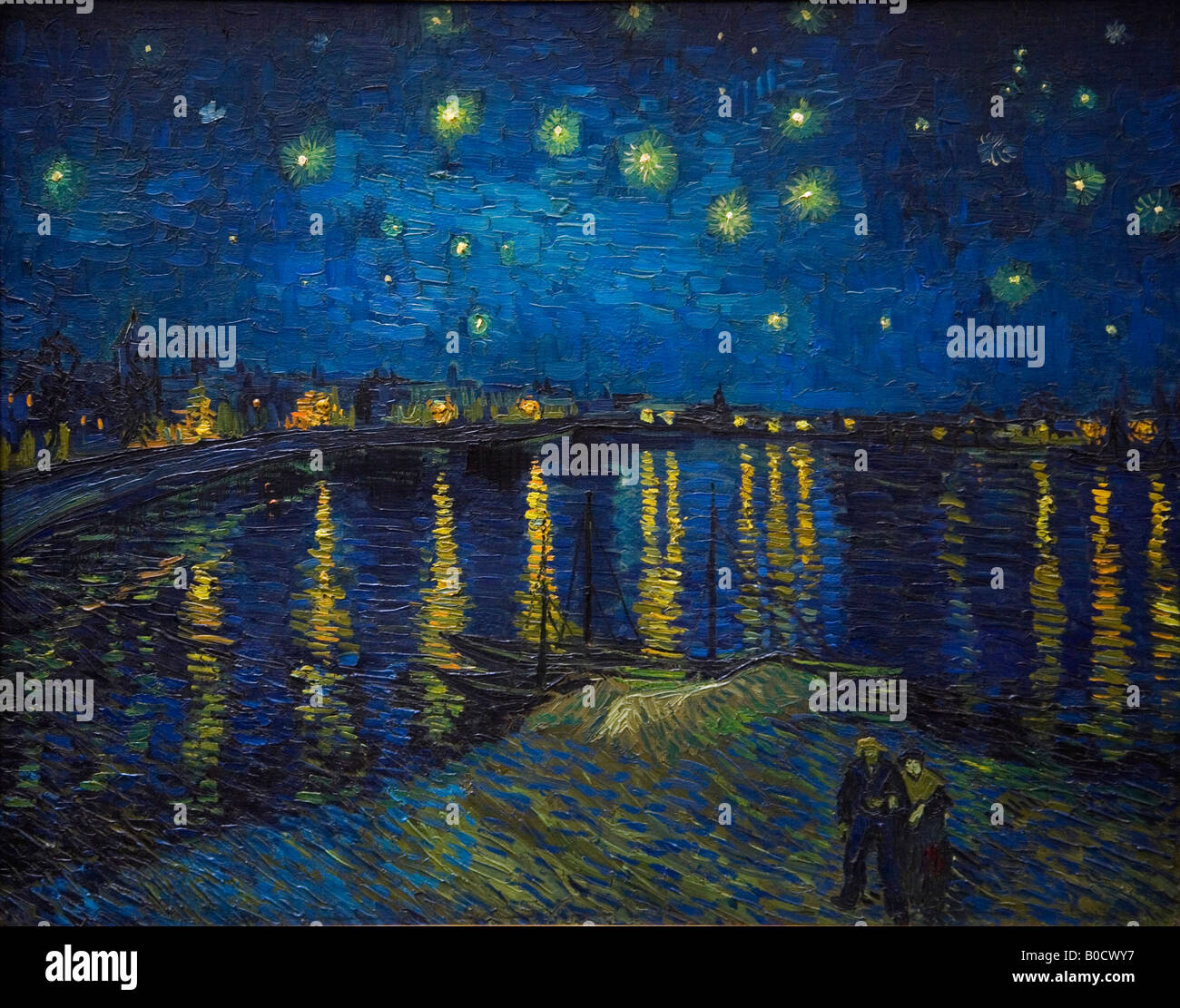 Starry Night over the Rhone painted 1888 by Vincent van Gogh oil on canvas Musee D'Orsay d Orsay Museum and Art Gallery Paris France Stock Photo