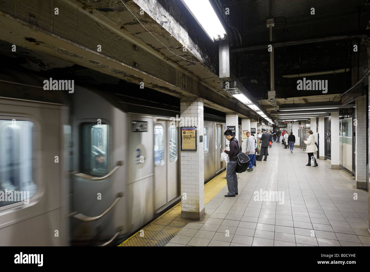 Subway Station At Canal Street, Manhattan, New York City Stock Photo ...