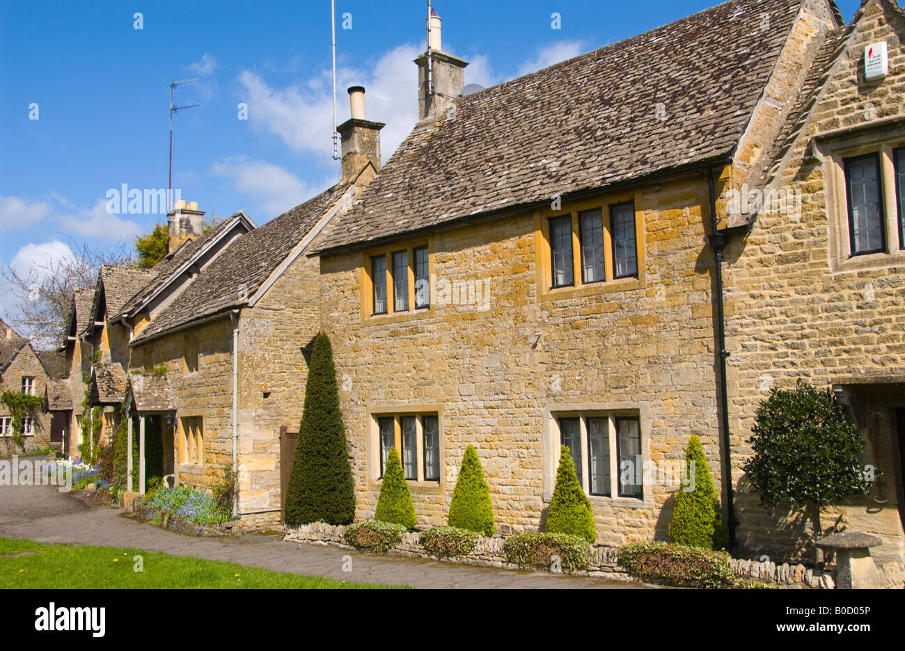 Typical Cotswold house in village of Lower Slaughter Gloucestershire