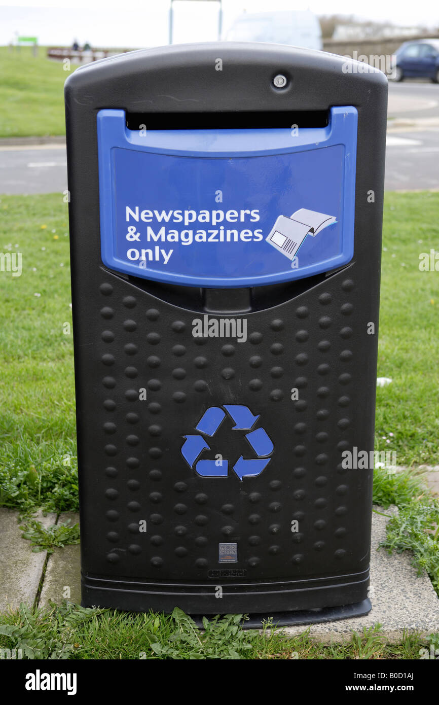 Newspaper and Magazine Recycling Bin Stock Photo Alamy