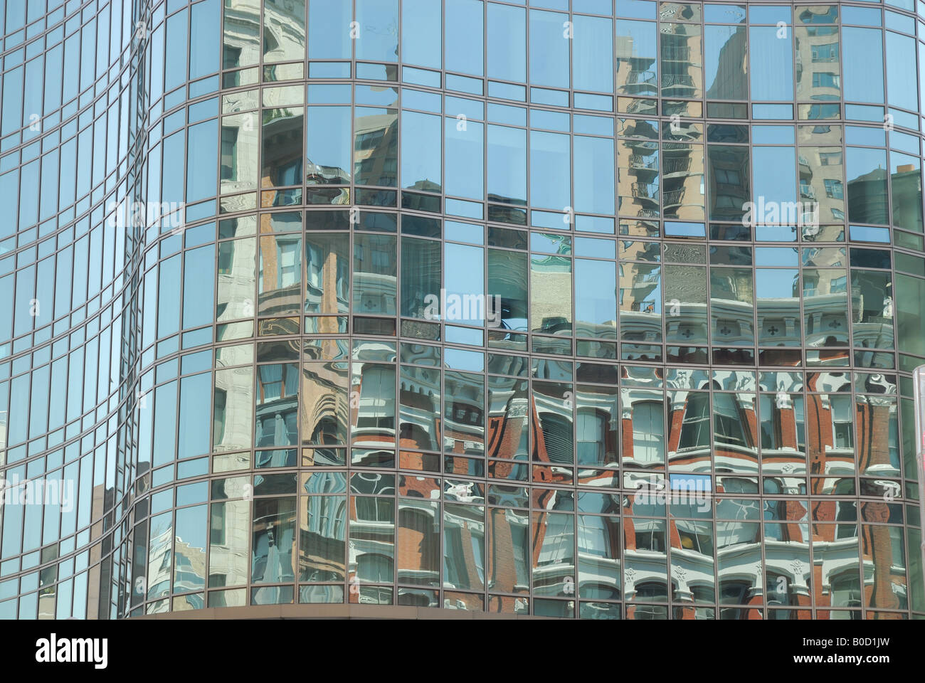 Reflection in the office facade, New York City Stock Photo