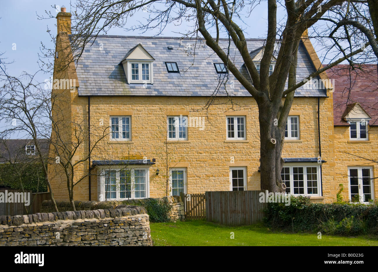 Newly built large detached house in Cotswolds Gloucestershire England UK EU Stock Photo
