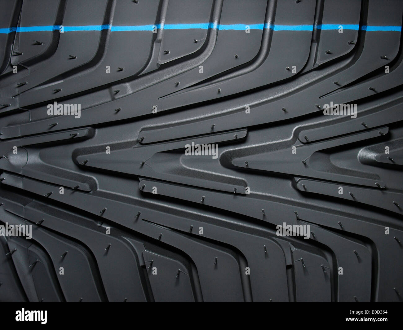 High tech modern profile threads on a Vredestein car tyre Stock Photo