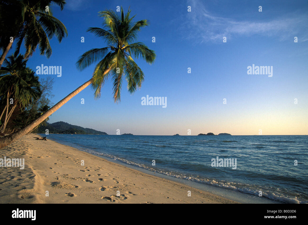 The unspoilt beach of Ko Chang Island Stock Photo