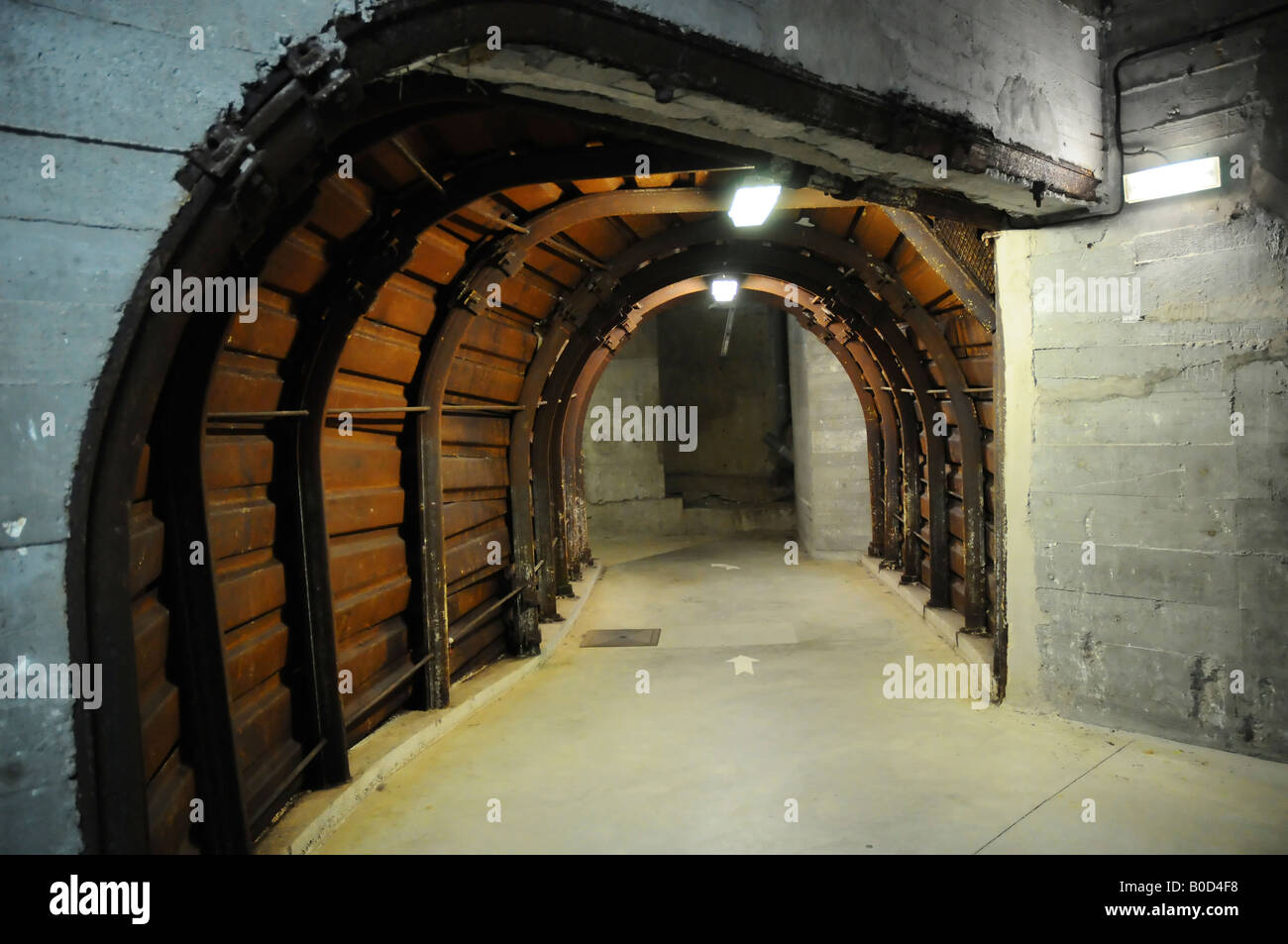 Underground tunnel at LA COUPOLE, a gigantic bunker built by the Nazis ...