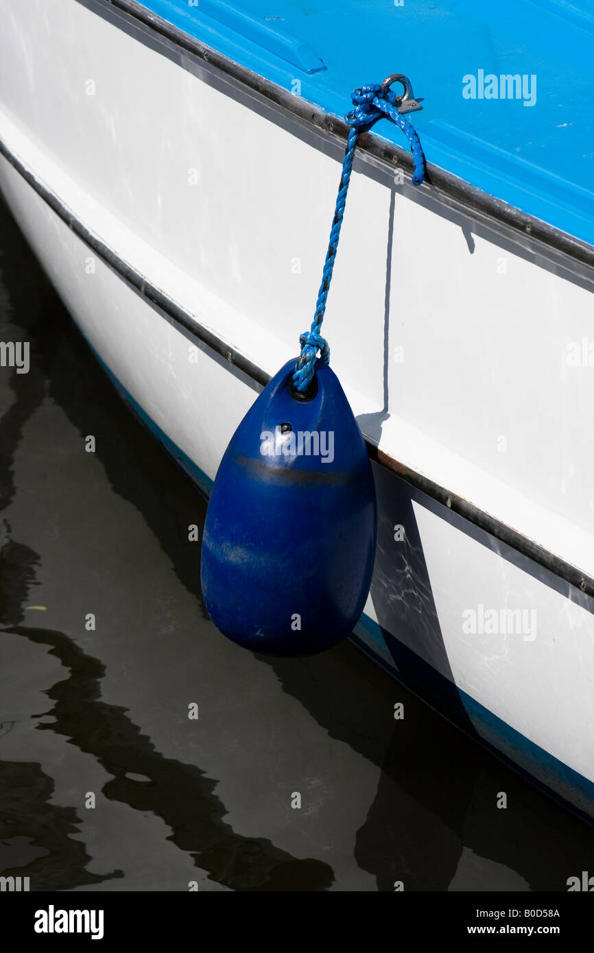 Boat Fender Wroxham Norfolk Broads Stock Photo Alamy