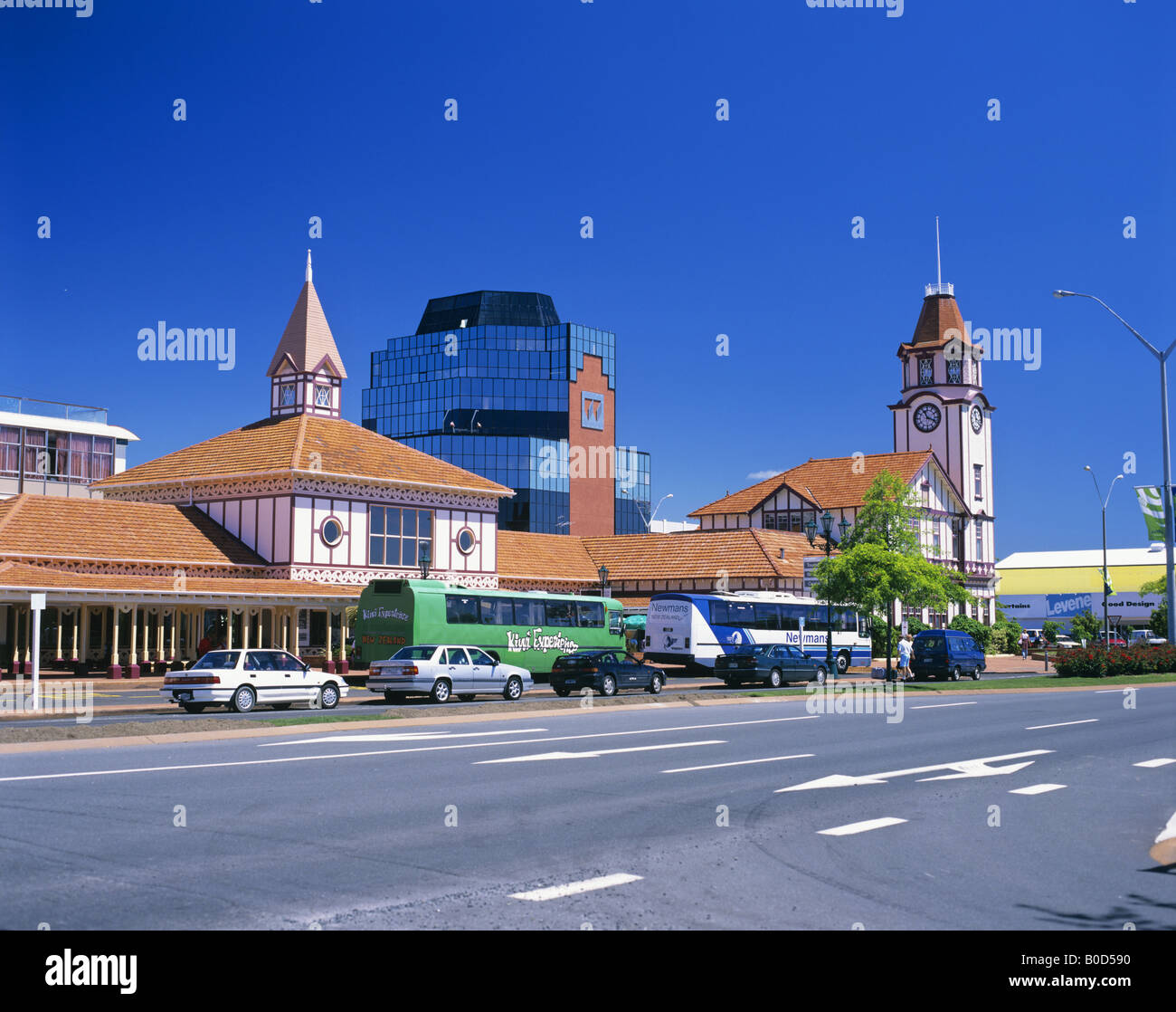 Fenton street Rotorua New Zealand Stock Photo Alamy
