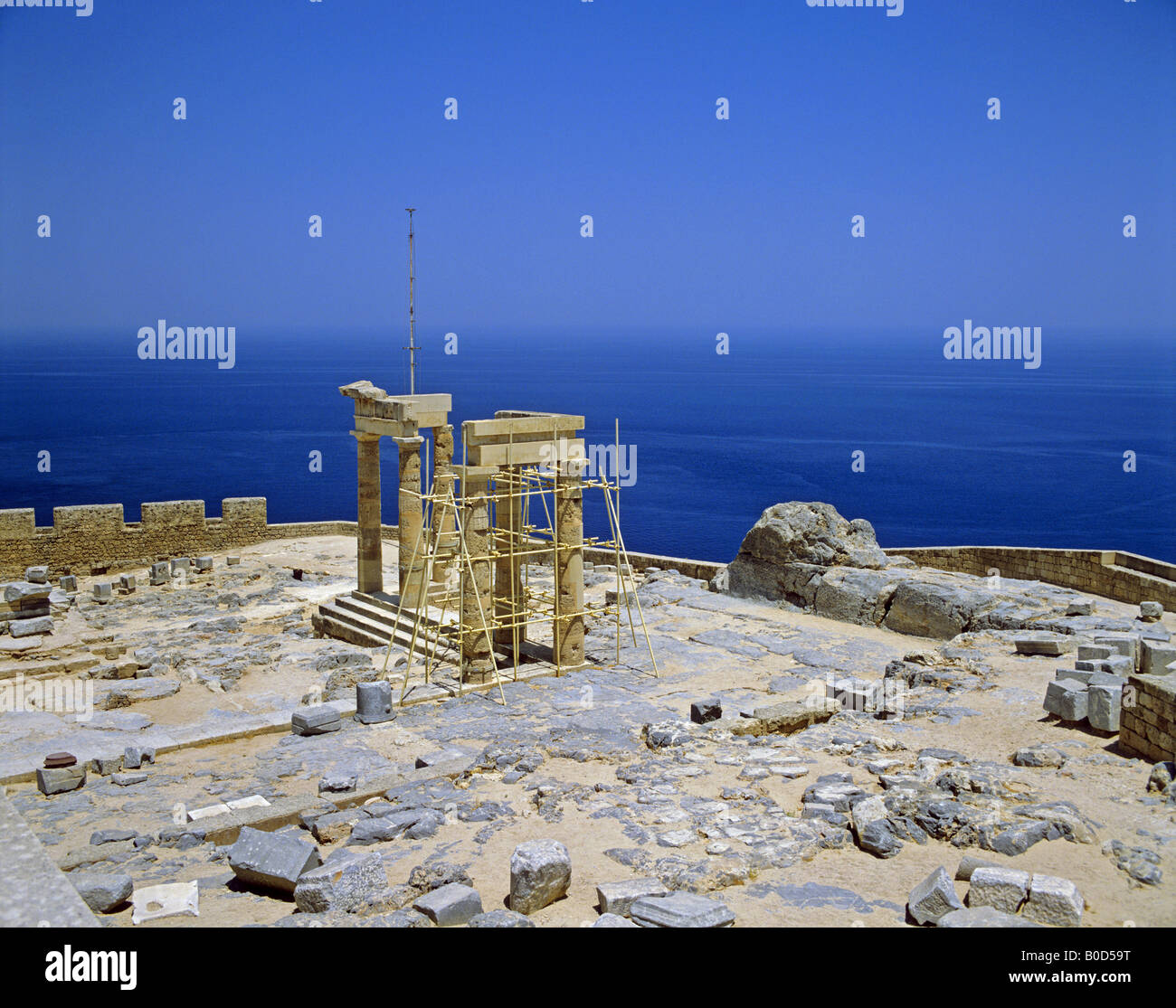 Acropolis of Lindos Rhodes Greece Stock Photo - Alamy