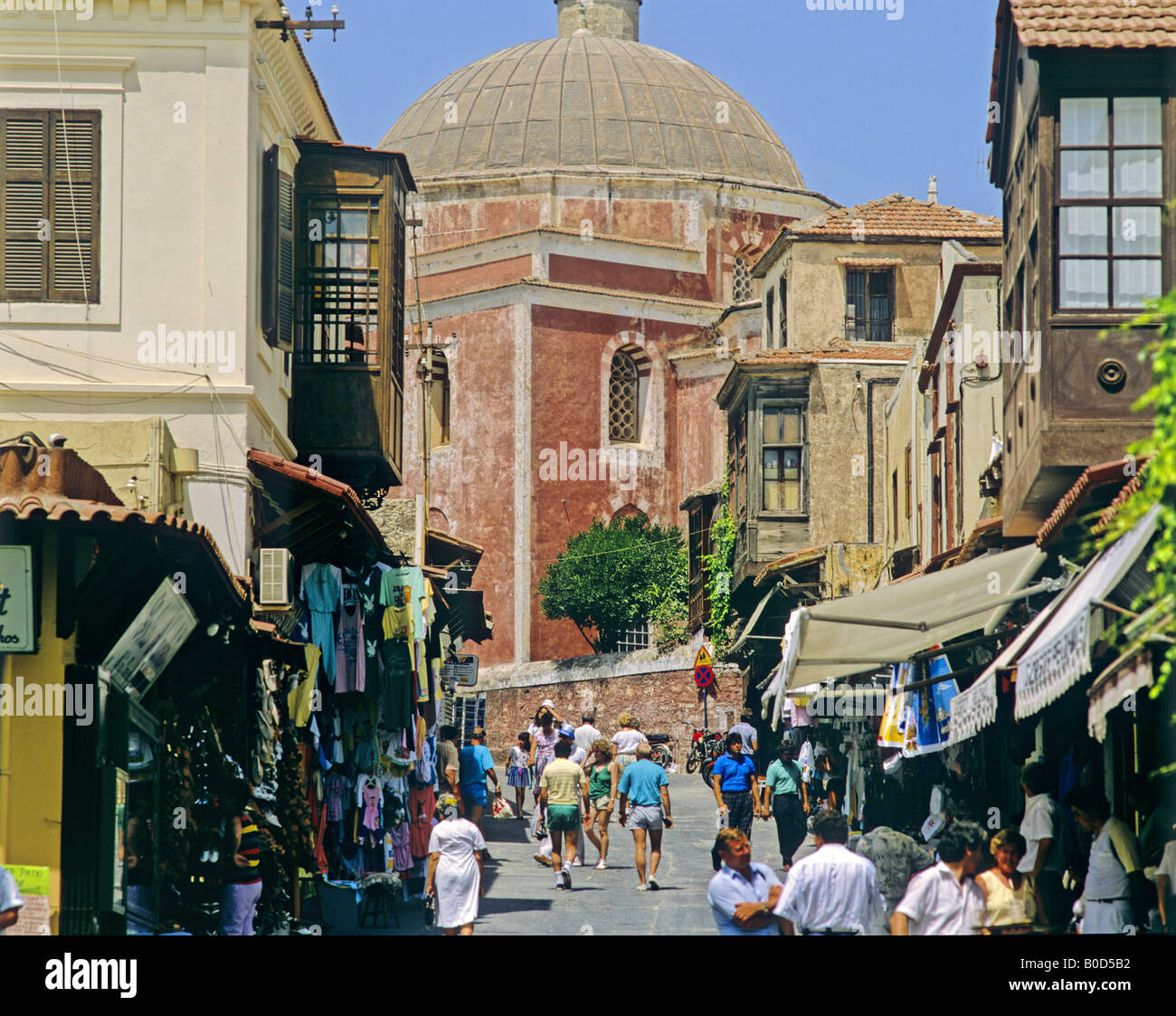 old-town-shopping-street-rhodes-greece-stock-photo-alamy