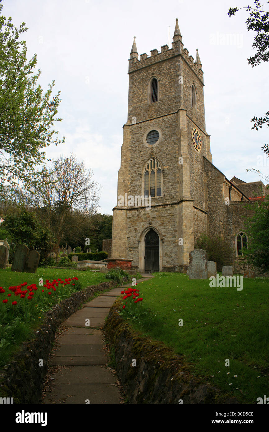 Exterior of St Leonards Church, Hythe, Folkestone, Kent, England