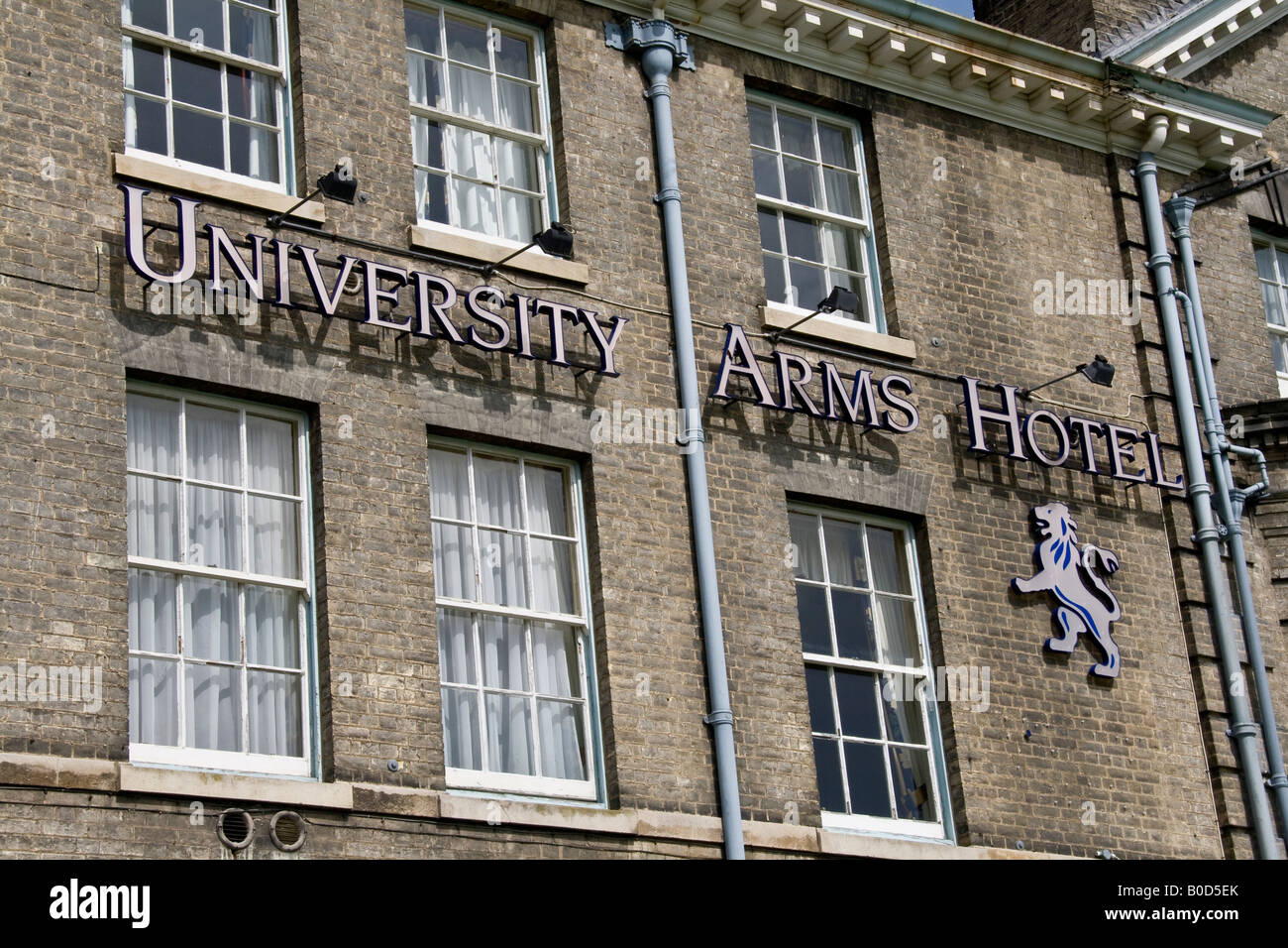 University Arms Hotel sign, Stock Photo