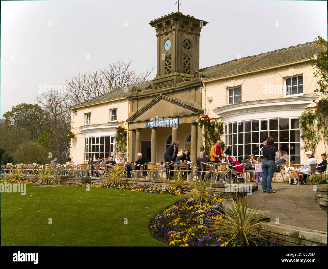 The Clock Tower tea room at Sewerby Hall Bridlington Stock Photo Alamy