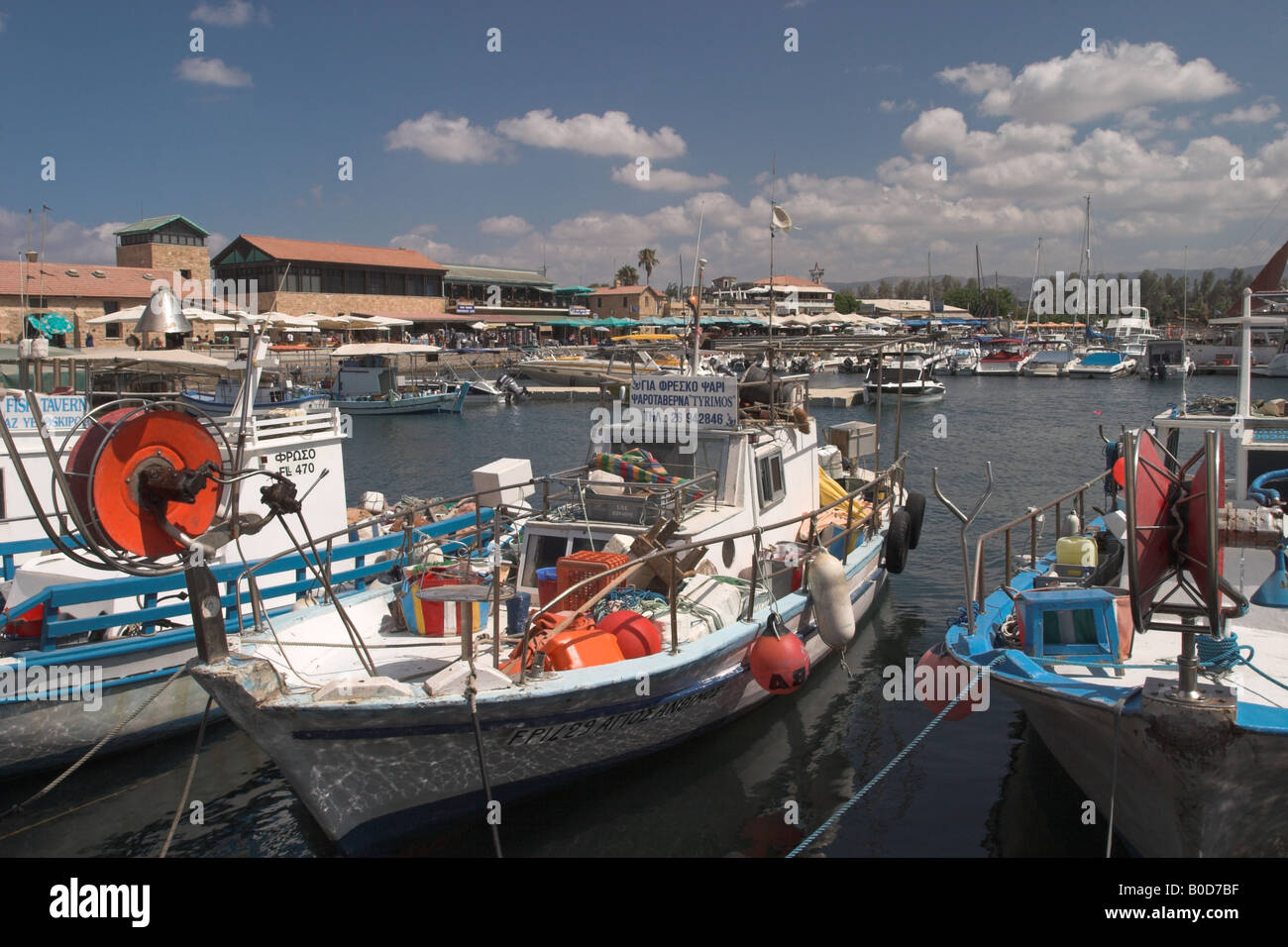 Fishing boats in Paphos harbour, Cyprus Stock Photo Alamy
