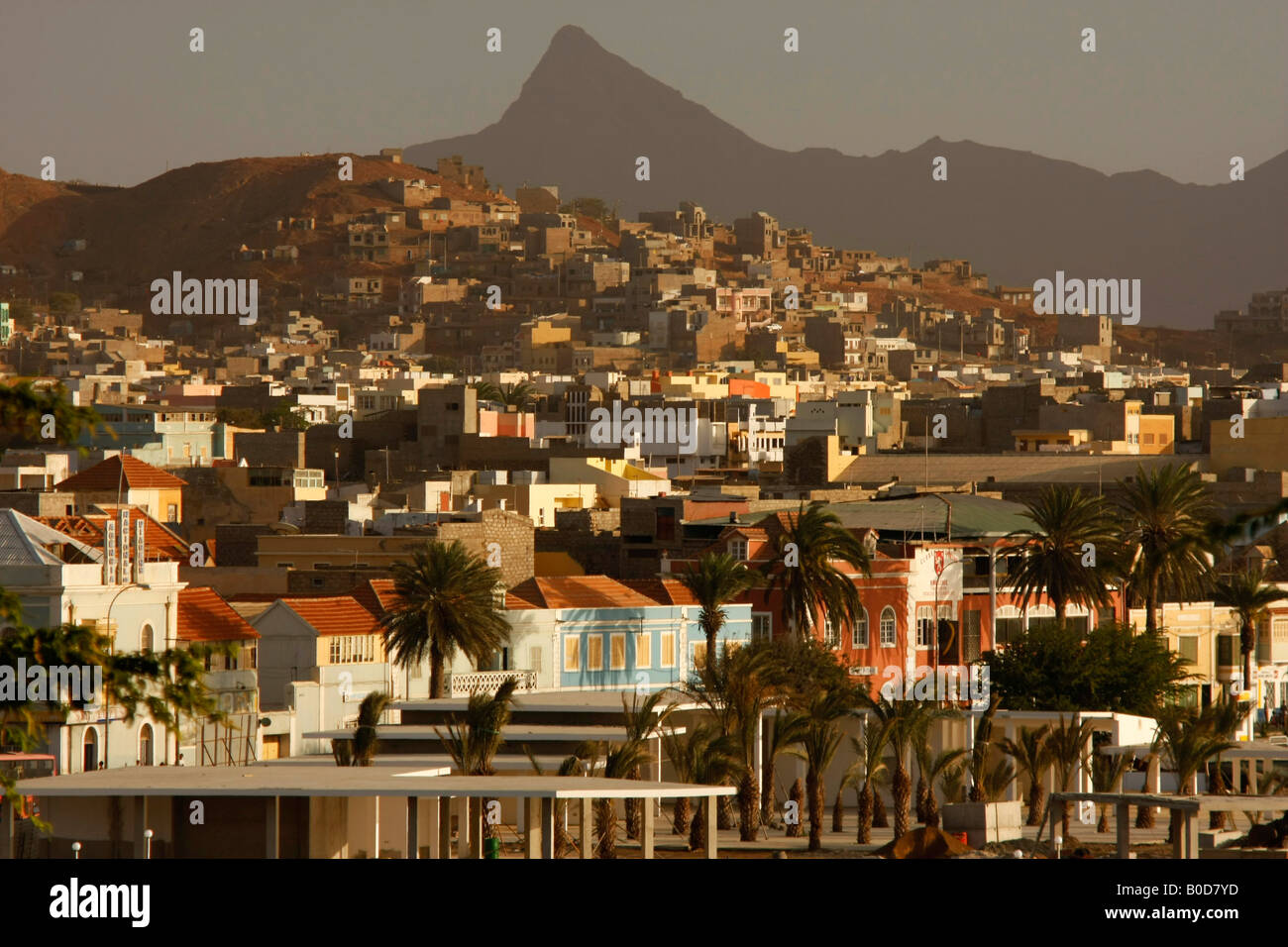 old town Mindelo on Sao Vicente island Cape Verde Africa Stock Photo