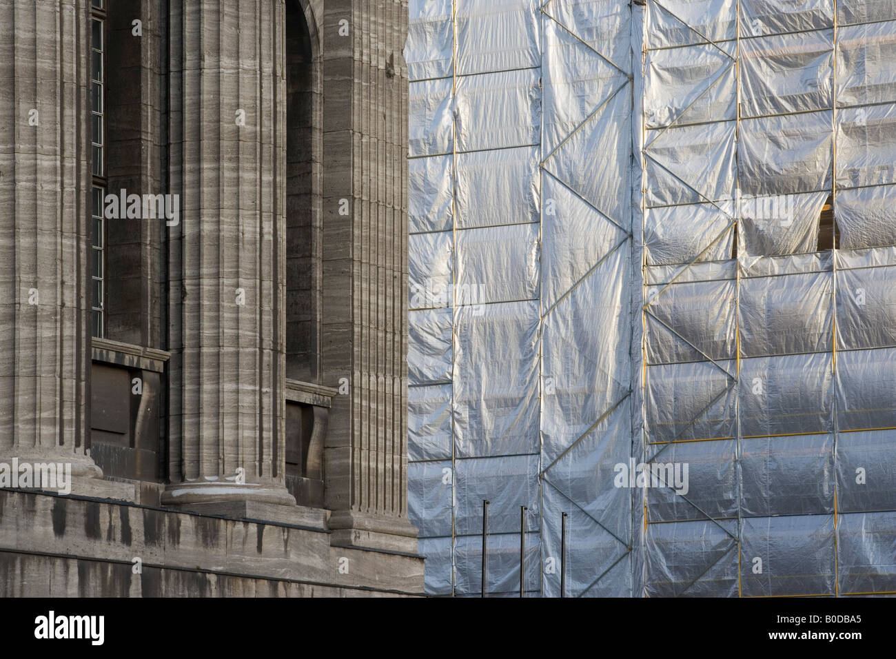 Pergamon Museum under restoration, Berlin. Stock Photo