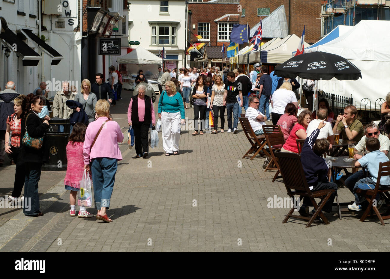 Town Centre Visitors in Newport town centre Isle of Wight southern England UK newport is the