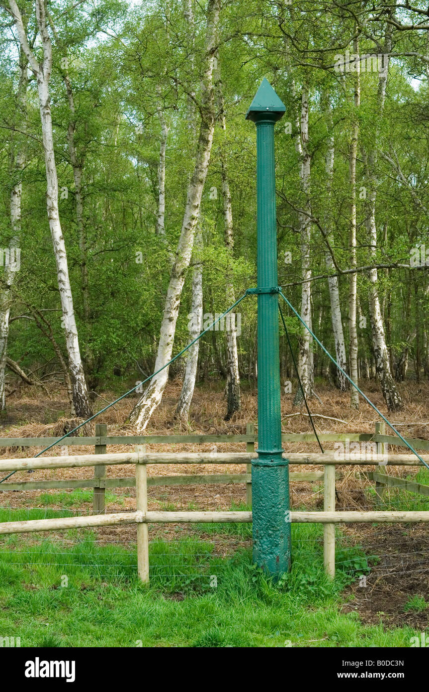 Holme Posts Holme Fen measure of depth of peat Cambridgeshire UK 2008 2000s HOMER SYKES Stock Photo