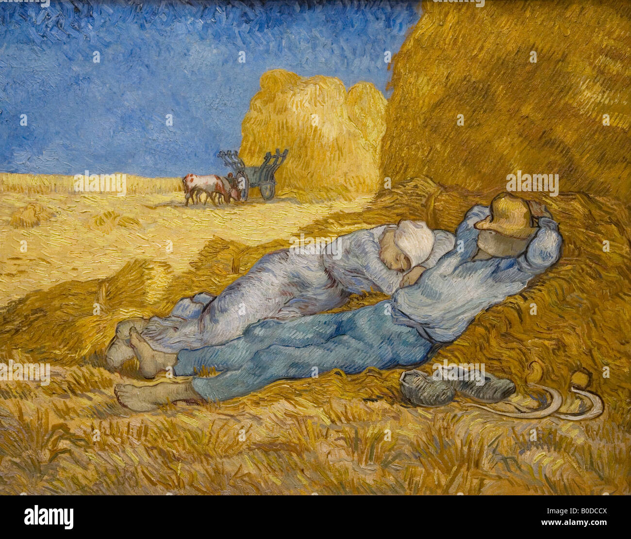 Noon Rest, La Meridienne, After Millet, Vincent van Gogh, 1889, Musee d'Orsay Museum and Art Gallery, Paris, France, Europe Stock Photo
