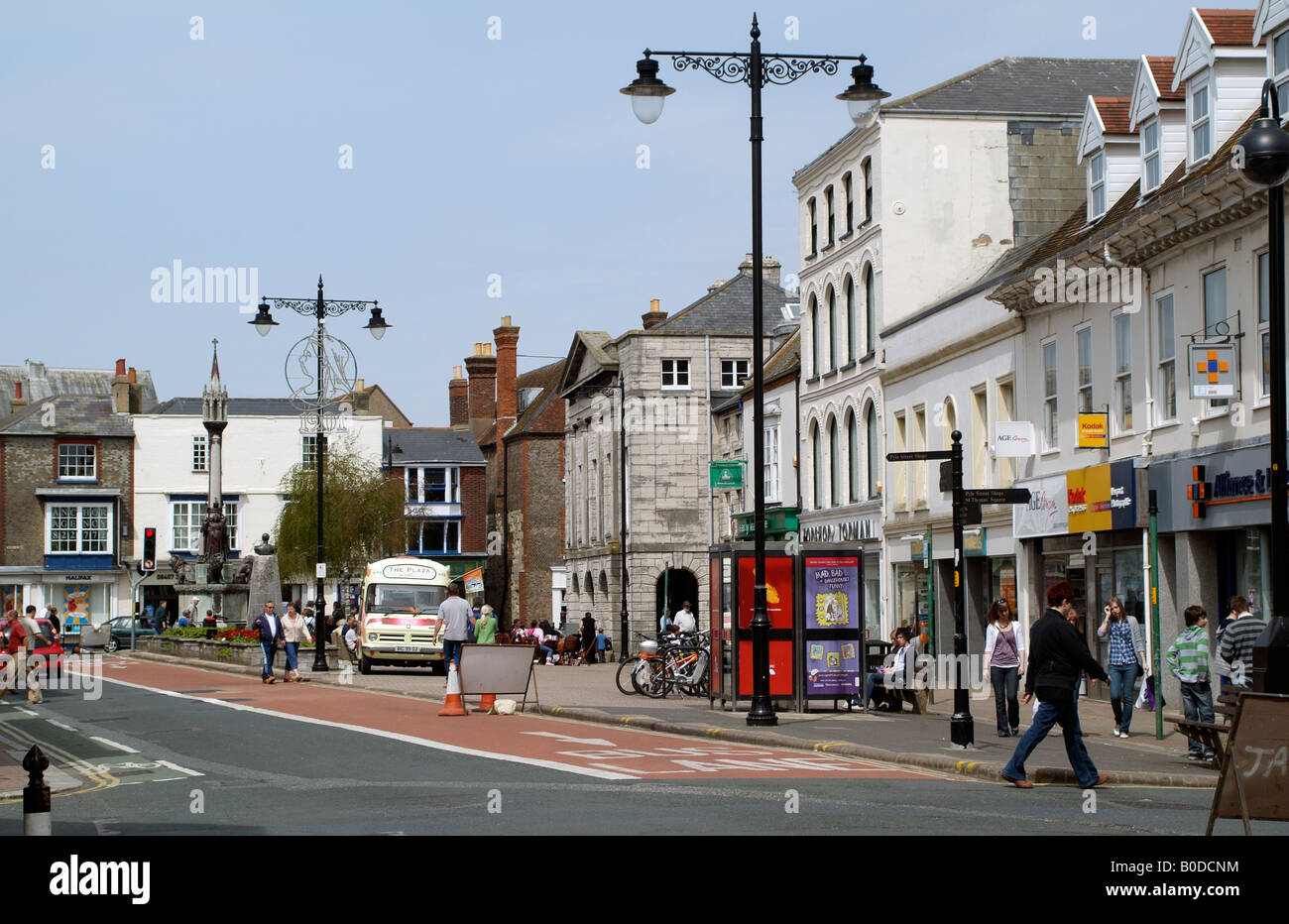 Town Centre Visitors in Newport town centre Isle of Wight southern England UK newport is the