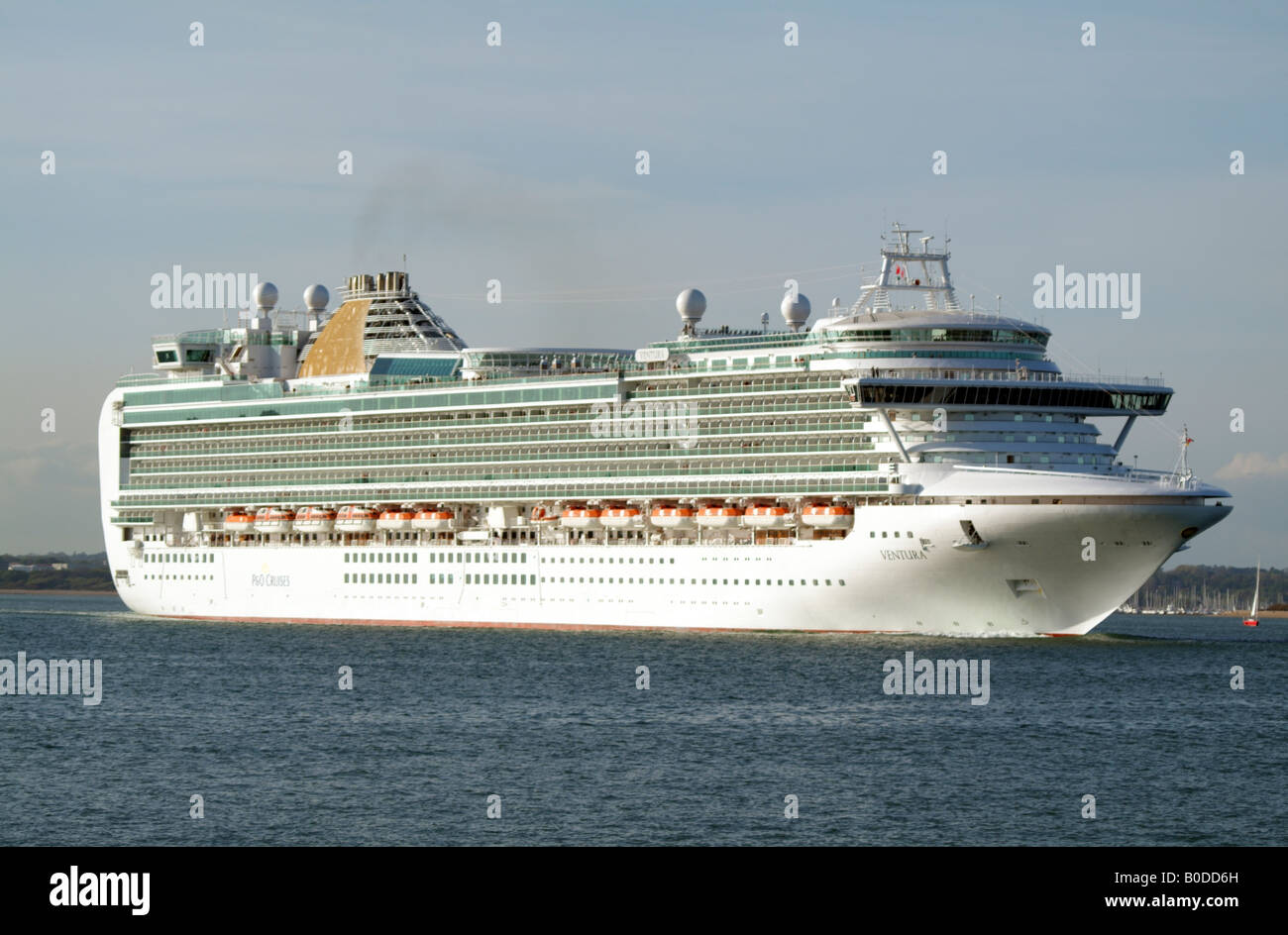 P O cruiseliner ship Ventura launched in April 2008 Southampton Water England UK Stock Photo