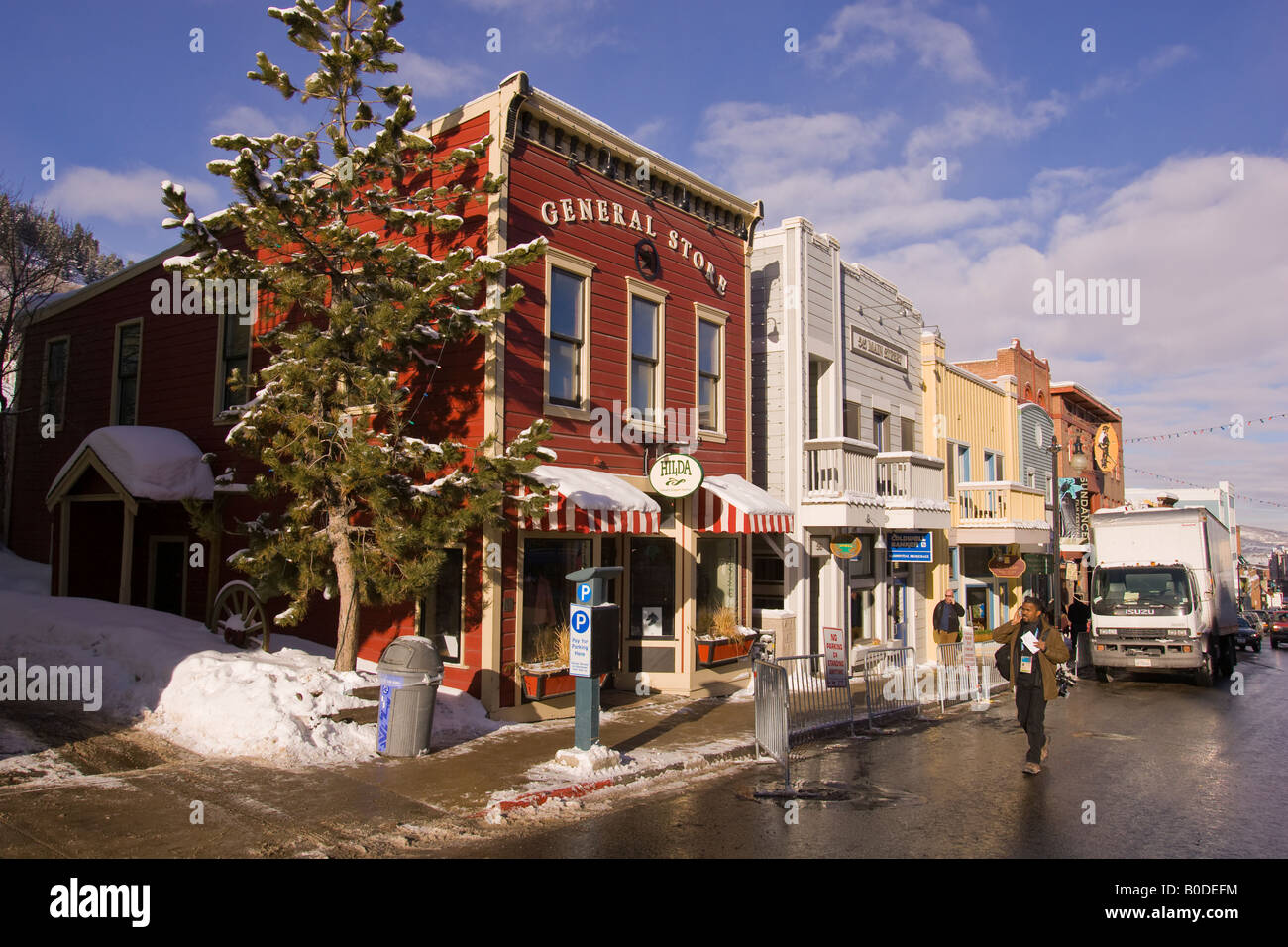 PARK CITY UTAH USA Main Street during the Sundance Film Festival Stock Photo